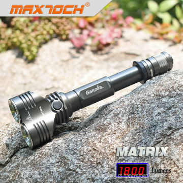 Maxtoch matriz especial dupla cabeça tocha lanterna de brilho de alta potência